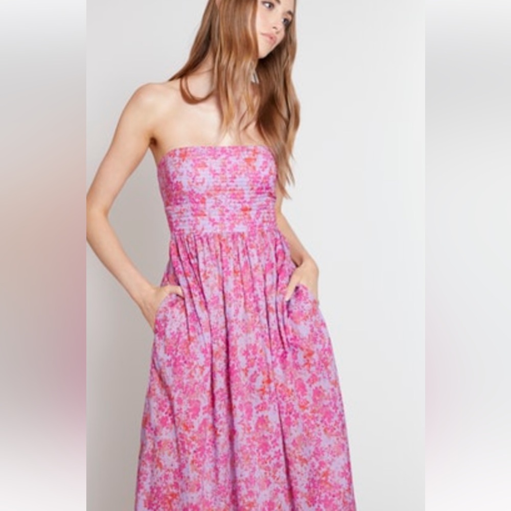 Gilner Farrar- Mira Dress- Pink Midnight Garden